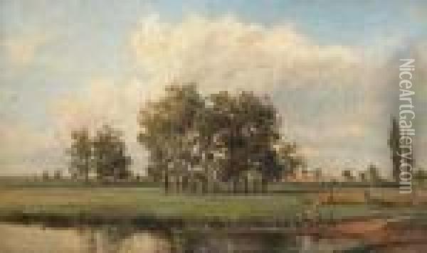 A Bohemian Landscape Oil Painting - Alois Kirnig