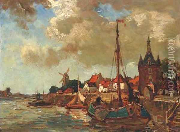 The Lekpoort, Vianen Oil Painting - Charles Dankmeijer