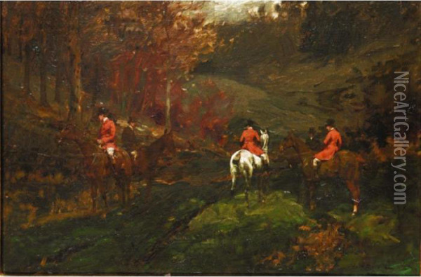 The Hunt Party Oil Painting - George Wright