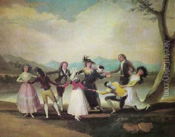The goose blind Oil Painting - Francisco De Goya y Lucientes
