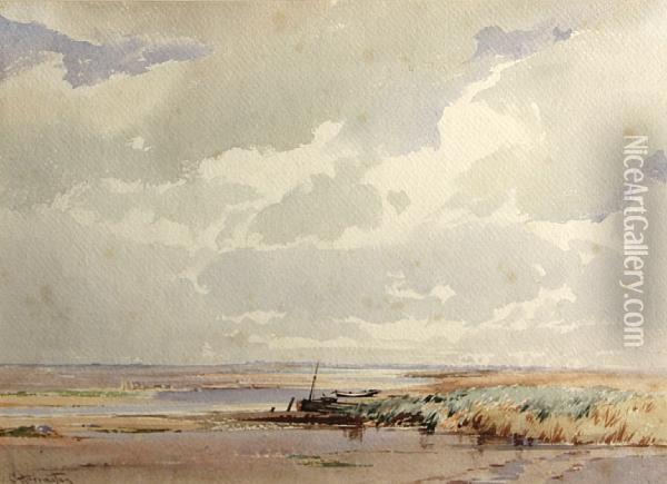 A Chichester Harbour Oil Painting - Charles Harrington