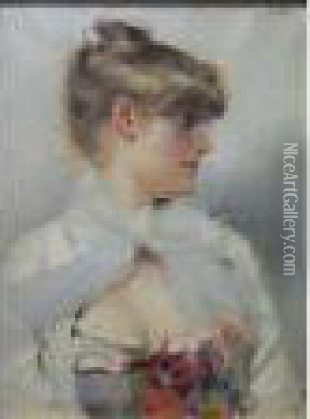 Untitled Oil Painting - Vittorio Matteo Corcos