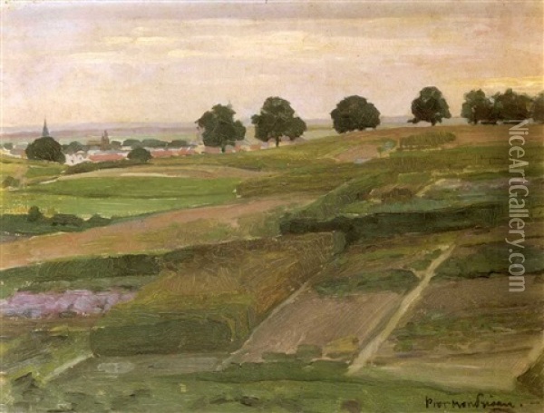 A View Of Arnhem Seen From The North Oil Painting - Piet Mondrian