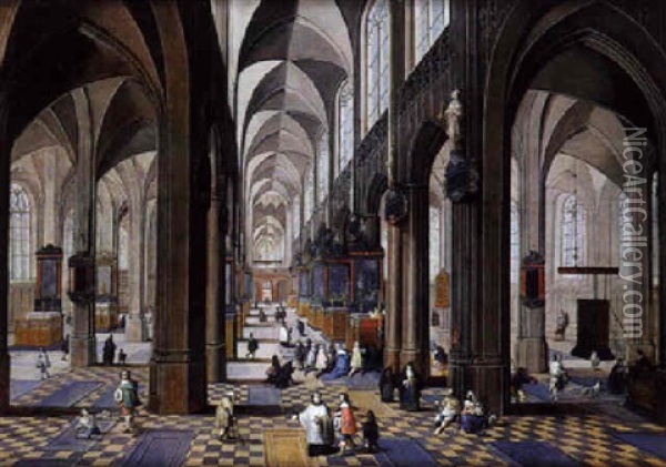 Interieur D'eglise Oil Painting - Peeter Neeffs the Younger