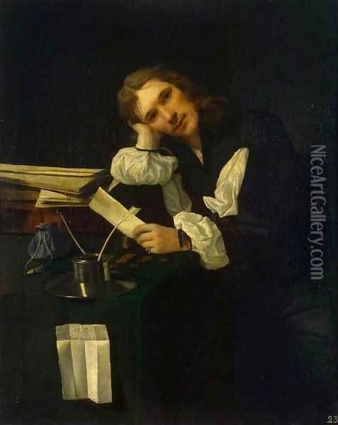 Portrait of a Young Man Oil Painting - Michael Sweerts