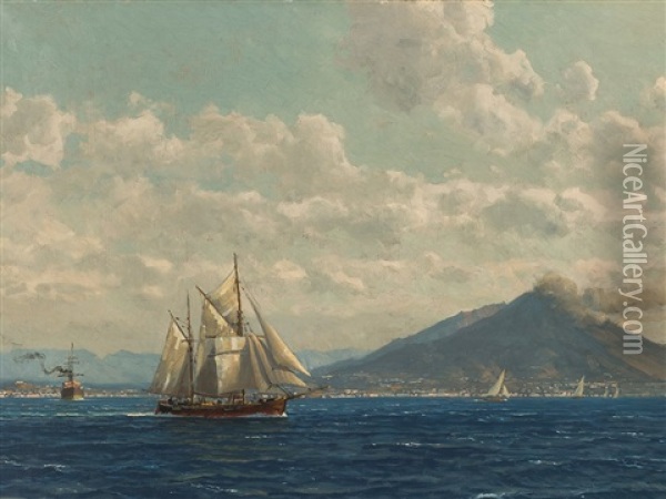 Sailing Ship Oil Painting - Michael Zeno Diemer