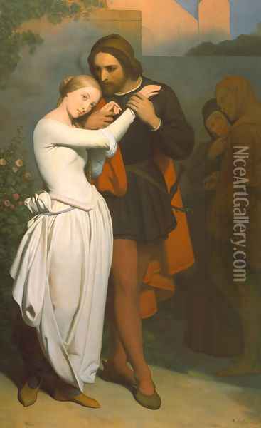 Faust And Marguerite In The Garden Oil Painting - Ary Scheffer