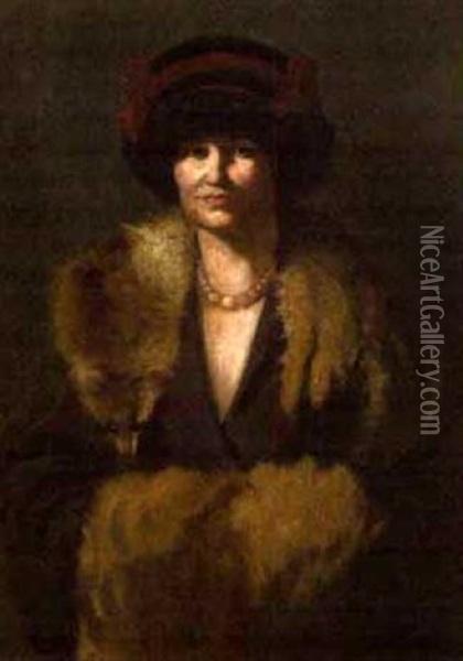 Sunday Best, Portrait Of Lucia Sturdevant Gibbes Oil Painting - John Bernhard Alberts