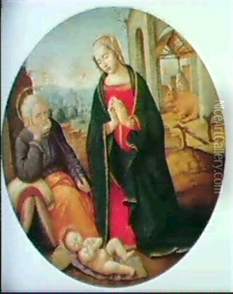 Die Anbetung Des Kindes Oil Painting - Sebastiano di Bartolo Mainardi