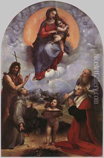 The Madonna of Foligno 1511-12 Oil Painting - Raphael
