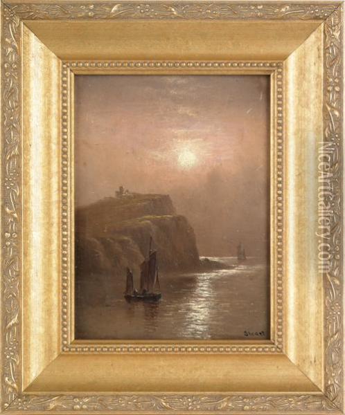 Coastal Scene Oil Painting - Alexander Charles Stuart