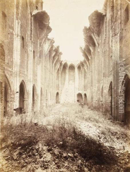 Ruines D'une Eglise Du Couvent Des Cordeliers Oil Painting - Eugene Decan