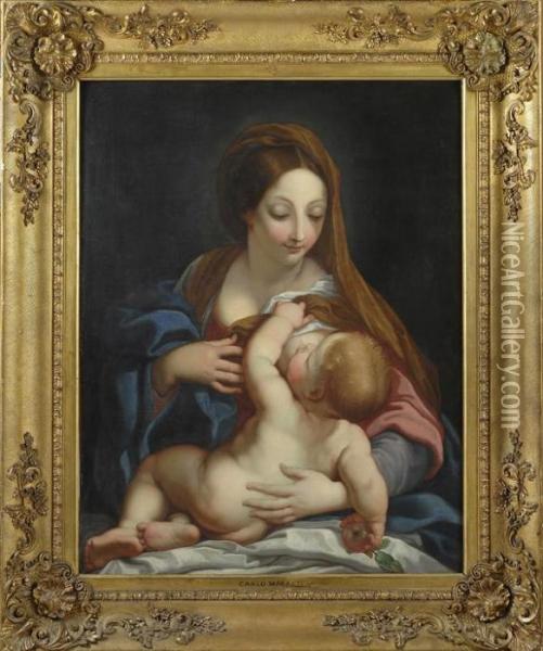 Madonna Con Bambino Oil Painting - Carlo Maratta or Maratti