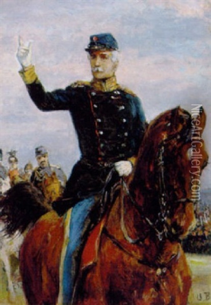 Portraet Af Generallieutnant Gerhard Christoph Krogh Oil Painting - Otto Bache
