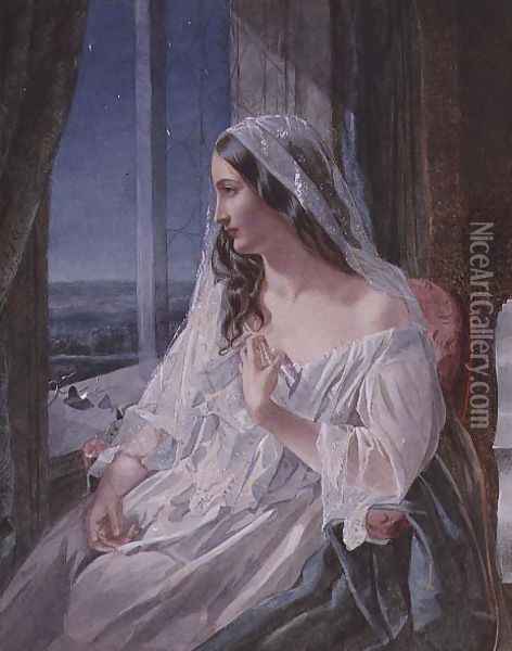 By the Window Oil Painting - John Simmons