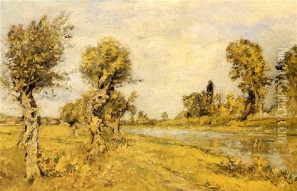 Paysage D'automne Oil Painting - Stanislas Lepine