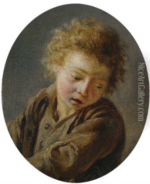 Young Boy (study) Oil Painting - Martin Droelling