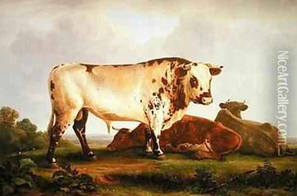 Bull Oil Painting - John Glover