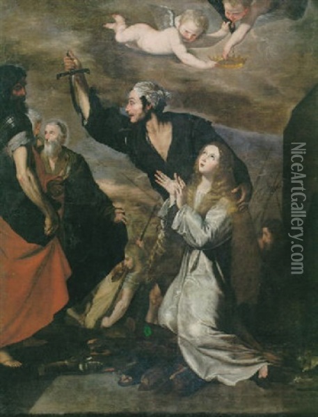 Il Martirio Di Sant'agnese Oil Painting - Giovanni Do