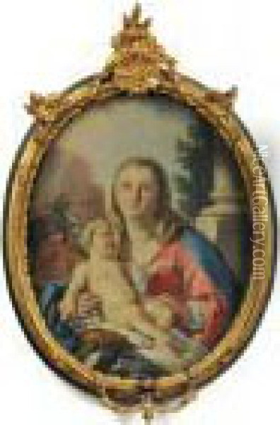 Madonna Con Bambino Oil Painting - Francesco Solimena