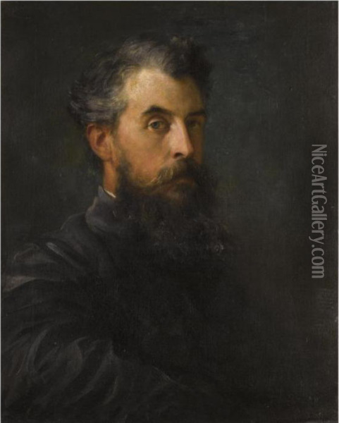 Portrait Of A Gentleman, Possibly Wilfred Scawen Blunt Oil Painting - George Frederick Watts