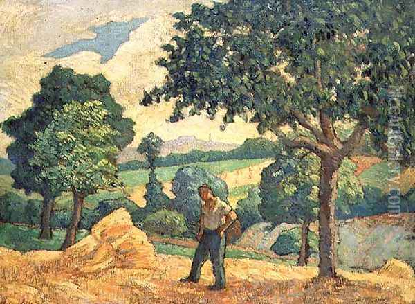 The Harvester Oil Painting - Henri-Gabriel Ibels