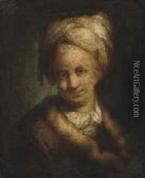 Portrait Of A Gentleman With A Turban Oil Painting - Januarius Zick