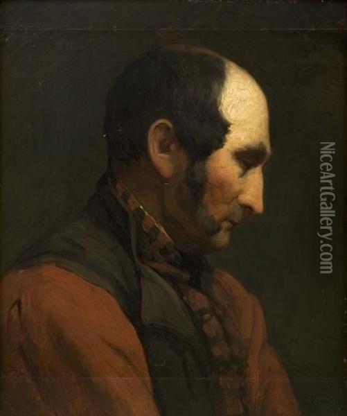 Maleportrait Oil Painting - Knud Bergslien
