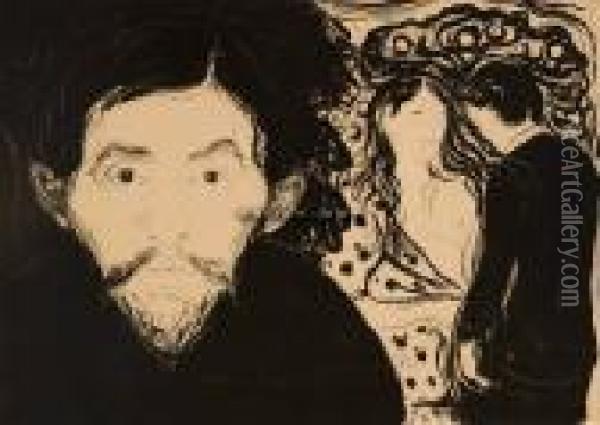 Sjalusi I Oil Painting - Edvard Munch
