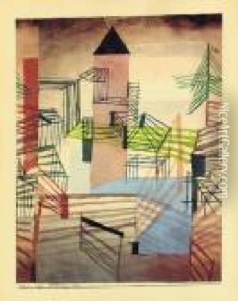 Festungsbau Oil Painting - Paul Klee