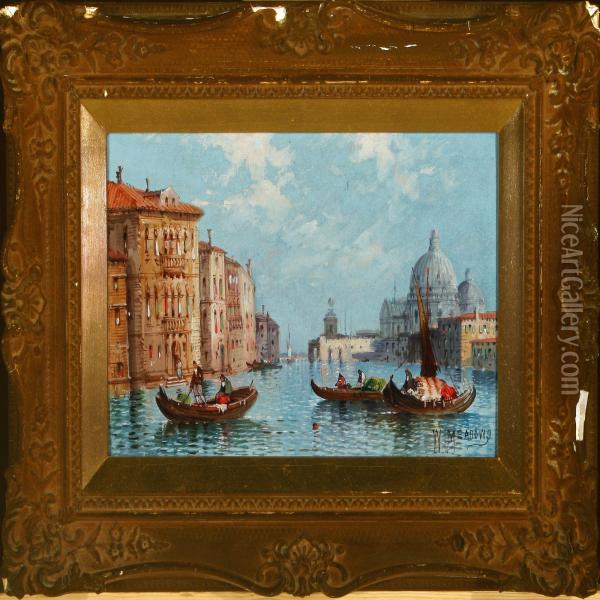 Scenery From Venice Oil Painting - Cora Dell Meadows
