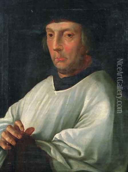 Portrait of a gentleman Oil Painting - Jan Cornelisz Vermeyen
