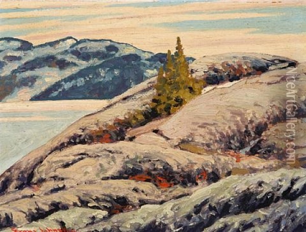 Rocks Of A Million Years, Great Bear Lake Oil Painting - Francis Hans Johnston