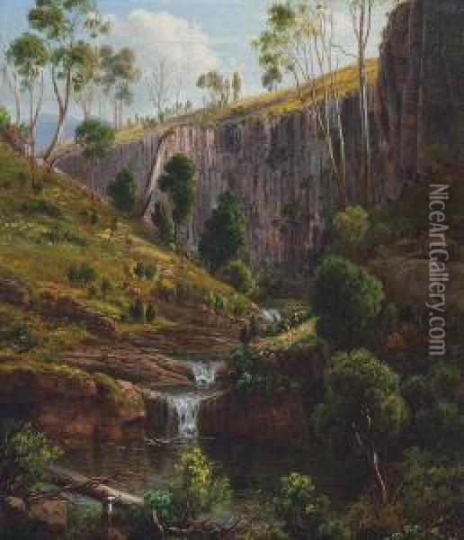 Ravine Near Glenlyon, Upper Loddon Oil Painting - Eugene von Guerard