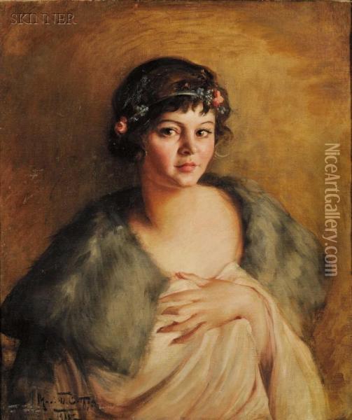 Portrait Of Flora Oil Painting - Marietta Cotton