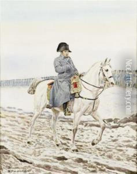 Napoleon On Horseback Oil Painting - Wilhelm Stuckelberger