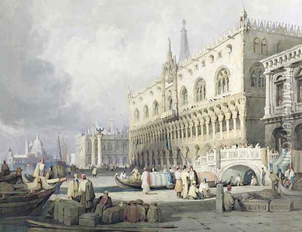 Palazzo Ducale, Venice Oil Painting - Samuel Prout