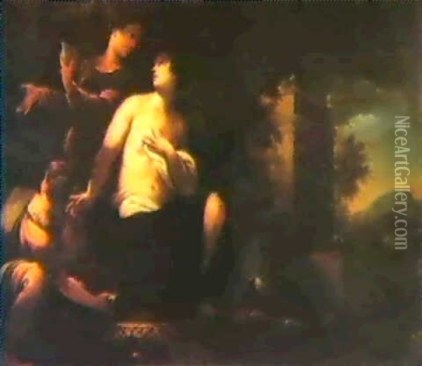 Bethsabea Al Bagno Oil Painting - Giovanni Stefano Danedi
