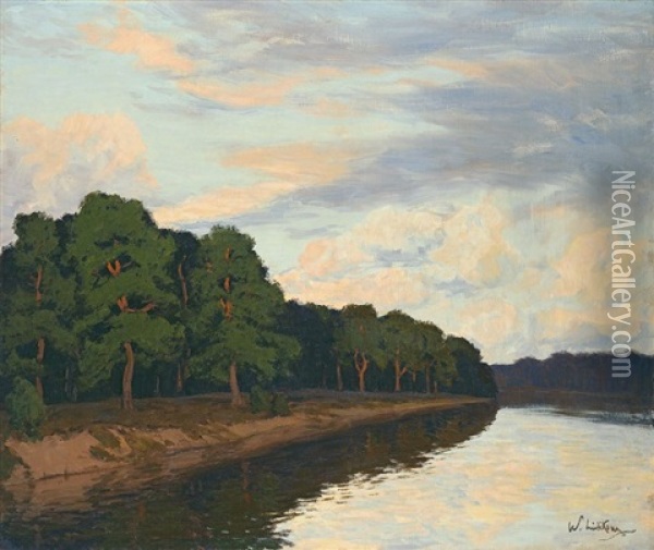 Havelsee Bei Berlin Oil Painting - Walter Leistikow