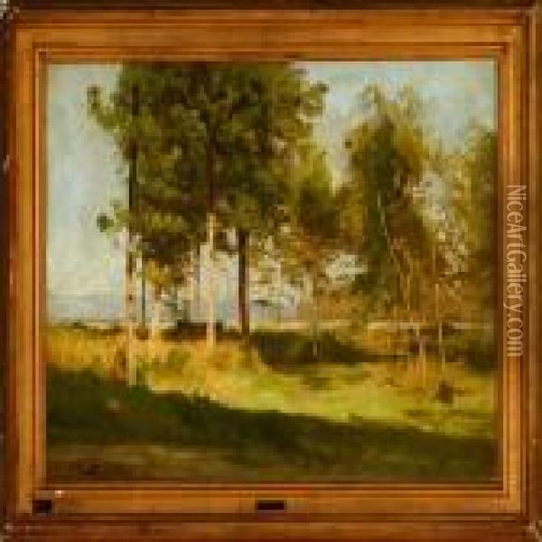 A Glade Oil Painting - Hans Ole Brasen