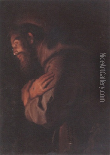 Saint Francis Oil Painting - Gerrit Van Honthorst
