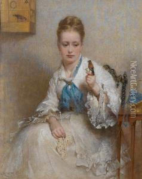 The Goldfinch Oil Painting - George Elgar Hicks