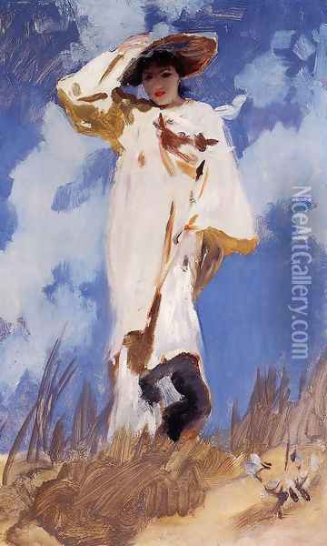 A Gust of Wind Oil Painting - John Singer Sargent