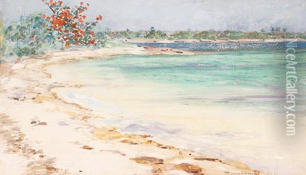 Coastal Scene, Nassau Oil Painting - George Henry Clements