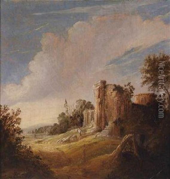 A Landscape With Ruins Oil Painting - Pieter Symonsz Potter
