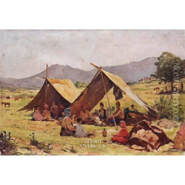 Yorukler Oil Painting - Halil Pasha