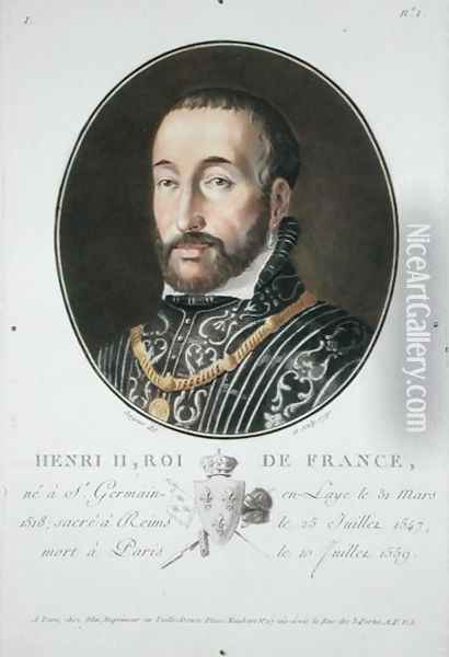 Henry II 1519-59 King of France, 1790 Oil Painting - Antoine Louis Francois Sergent-Marceau