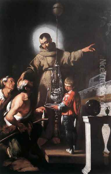 The Miracle of St Diego of Alcantara 1625 Oil Painting - Bernardo Strozzi