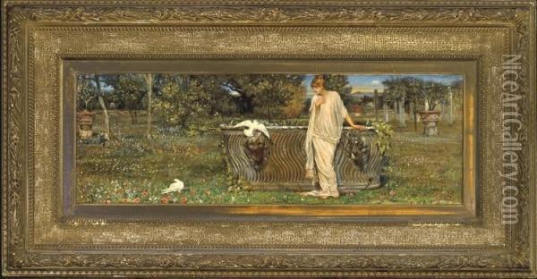 A Vestal Of The Spring Oil Painting - Eugene Benson