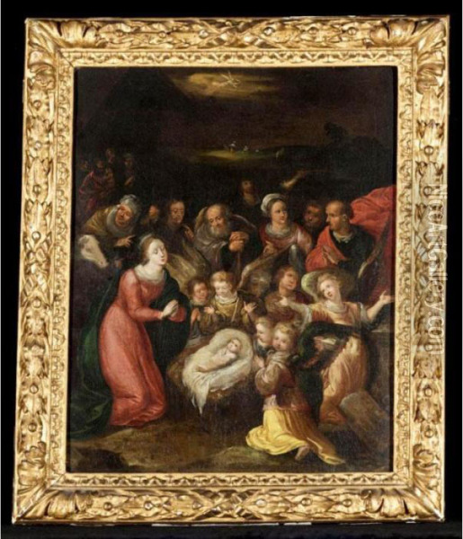 The Adoration Of The Magi Oil Painting - Frans II Francken